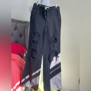 PacSun Black Ripped Denim Pants